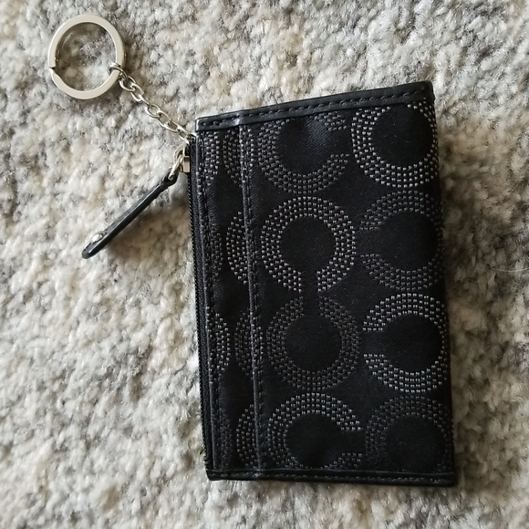 Coach Key Chain Wallet Black - Picture 3 of 5